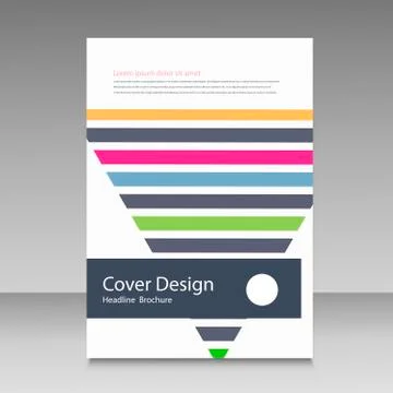 Triangle line brochure cover Stock Illustration