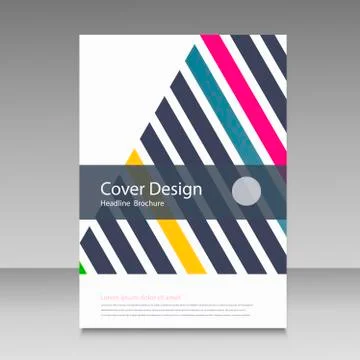 Triangle line brochure cover Illustrazione stock