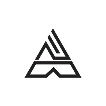 Triangle line geometric logo vector Stock Illustration