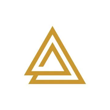 Triangle line logo vector template Stock Illustration