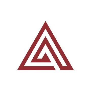 Triangle line logo vector template Stock Illustration