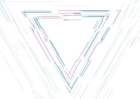 Triangle linear shape abstract futuristic tech background Stock Illustration