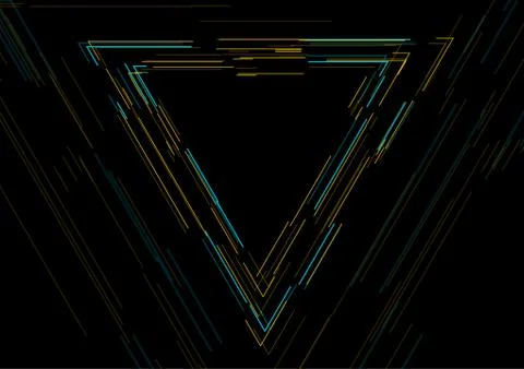 Triangle linear shape abstract futuristic tech background Stock Illustration
