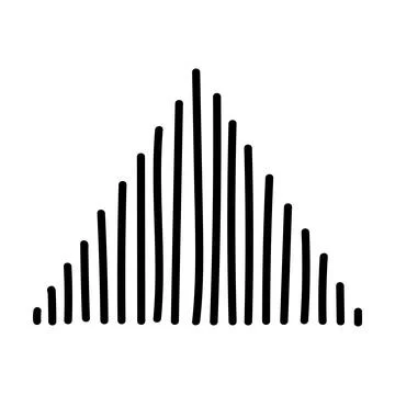 Triangle of Lines as Geometric Element and Shape for Creative Design Vector 스톡 일러스트