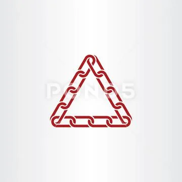 Triangle link chain icon vector 스톡 일러스트