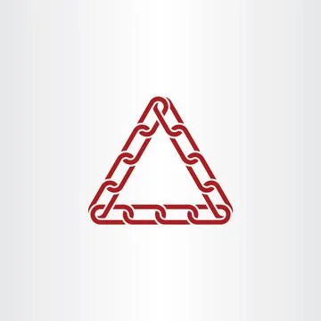 Triangle link chain icon vector Stock-Illustration