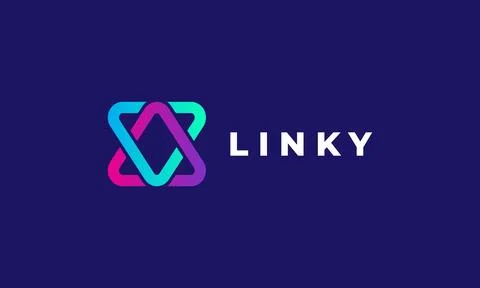 Triangle link vector logo minimalist design icon technology connection netw.. Stock Illustration