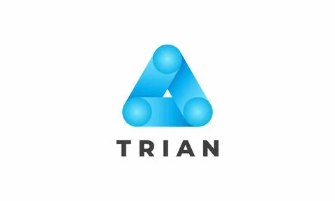 Triangle link vector logo minimalist design icon technology connection netw.. Stock Illustration