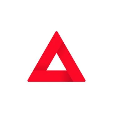 Triangle logo. Abstract geometric figure. Vector on isolated white background 스톡 일러스트