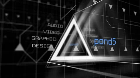 Triangle logo After Effects stock