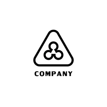 Triangle Logo Concept, Network, Construction Company Logo Design Template Stock Illustration