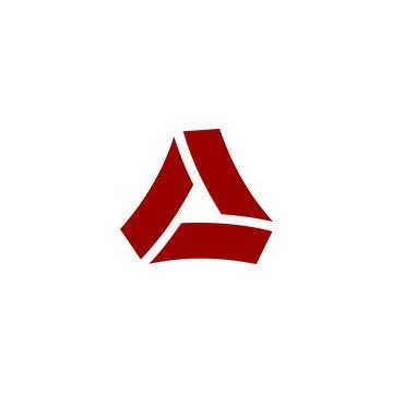 Triangle Logo Design Concept Letter A Stock Illustration