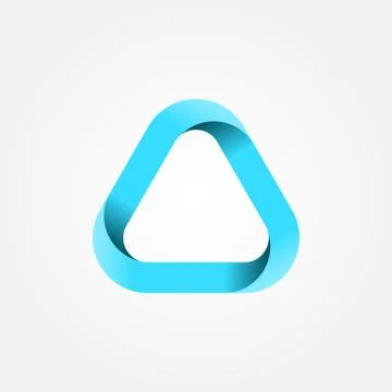 Triangle logo. Design geometric element. Corporate, technology, media style Stock Illustration