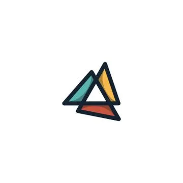 Triangle logo design vector unique, modern Stock Illustration