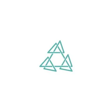 Triangle logo design vector unique, modern Stock Illustration