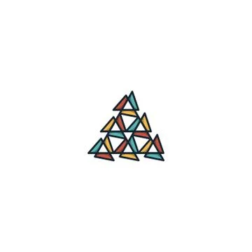 Triangle logo design vector unique, modern Stock Illustration