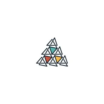 Triangle logo design vector unique, modern Stock Illustration