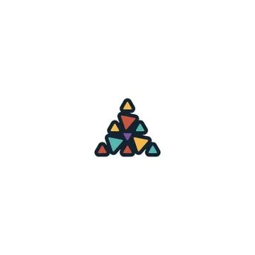 Triangle logo design vector unique, modern Stock Illustration