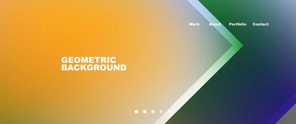 Triangle logo on geometric background with rectangle landscape display Stock Illustration