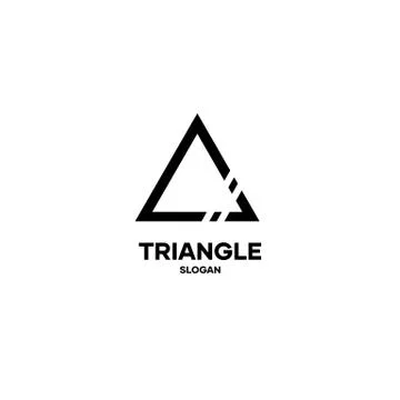 Triangle logo icon design vector simple artwork Illustrazione stock
