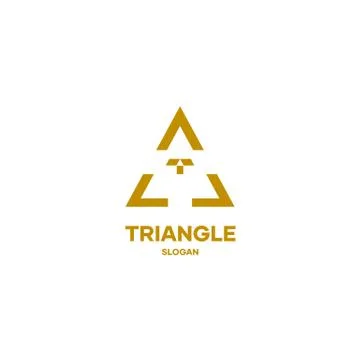 Triangle logo icon design vector simple minimal Illustrazione stock
