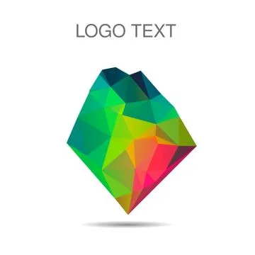 Triangle logo or icon of stone in vector Stock Illustration