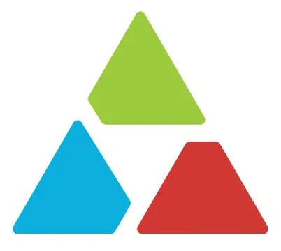 Triangle logo / symbol - Aperture like triangle shape Stock Illustration