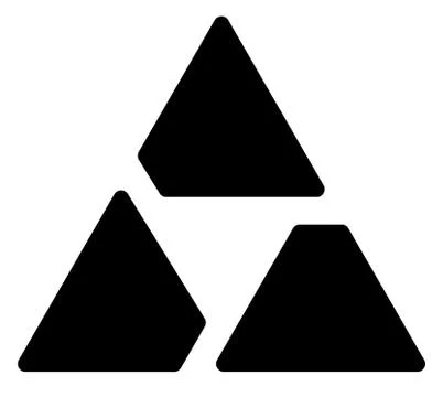 Triangle logo / symbol - Aperture like triangle shape Stock Illustration