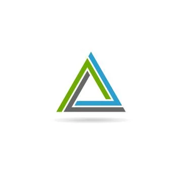 Triangle loop logo icon design. Stock Illustration