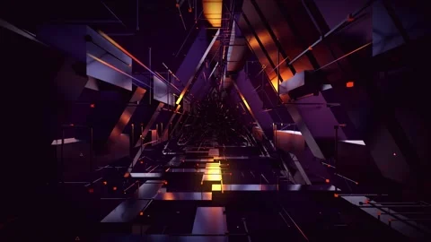 Triangle loop travel in space as a VJ loop Video stock 234234750