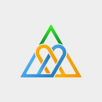 Triangle Of Love Logo Stock Illustration