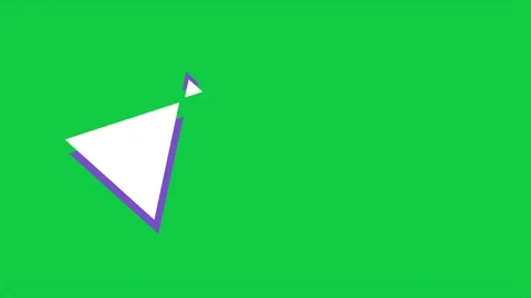 Triangle Lower Third Purple Title Pointer Green Screen Background Stock Footage 347132639