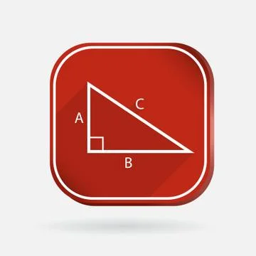 Triangle math. color square icon Illustrazione stock