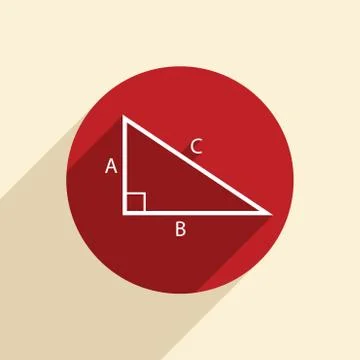 Triangle math. Illustrazione stock
