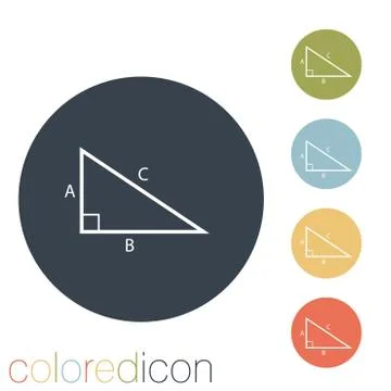 Triangle math. Illustrazione stock
