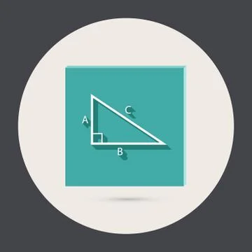Triangle math. Illustrazione stock