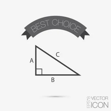 Triangle math. symbol icon geometry. learning math Stock Illustration