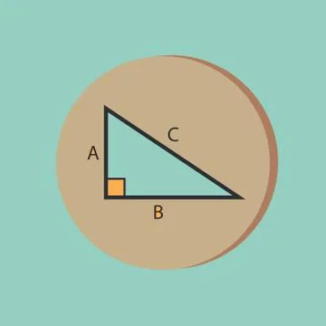Triangle math. symbol icon geometry. learning math Stock Illustration