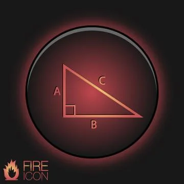 Triangle math. symbol icon geometry. learning math Stock Illustration