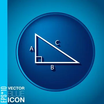 Triangle math. symbol icon geometry. learning math Stock Illustration