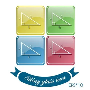 Triangle math. symbol icon geometry. learning math Stock Illustration