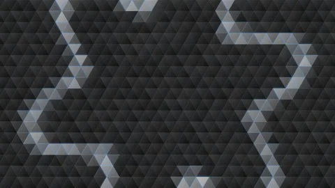 Triangle Matrix 4K Dark Silver flower Loop Vídeos de archivo 322533835
