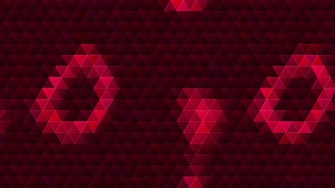 Triangle Matrix 4K Lacquer Red liquid Loop Video stock 322539211