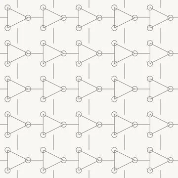 Triangle media connection grid, Seamles pattern in line design. triangle, media Stockillustratie