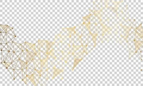 Triangle mesh technology connection, transparent PNG design element Stock Illustration