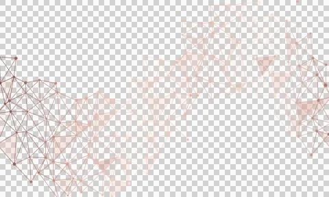 Triangle mesh technology connection on transparent background, cut out Illustrazione stock