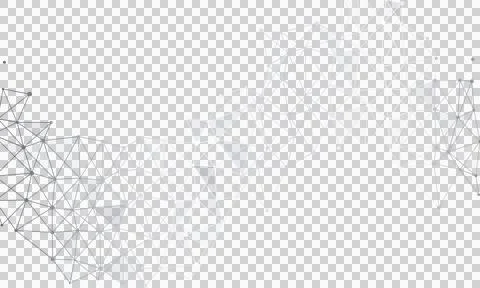 Triangle mesh technology connection on transparent background, cut out Illustrazione stock