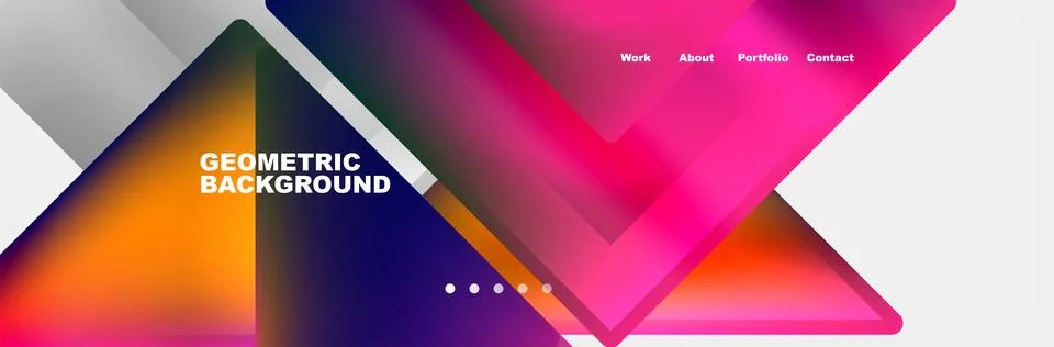 Triangle minimal web site page background design. Vector Illustration For Stock Illustration