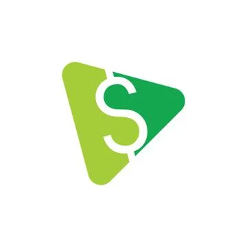 Triangle money dollar simple logo vector Stock Illustration