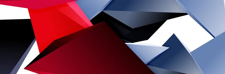 Triangle mosaic abstract background, 3d triangular low poly shapes. Geometric イラスト素材